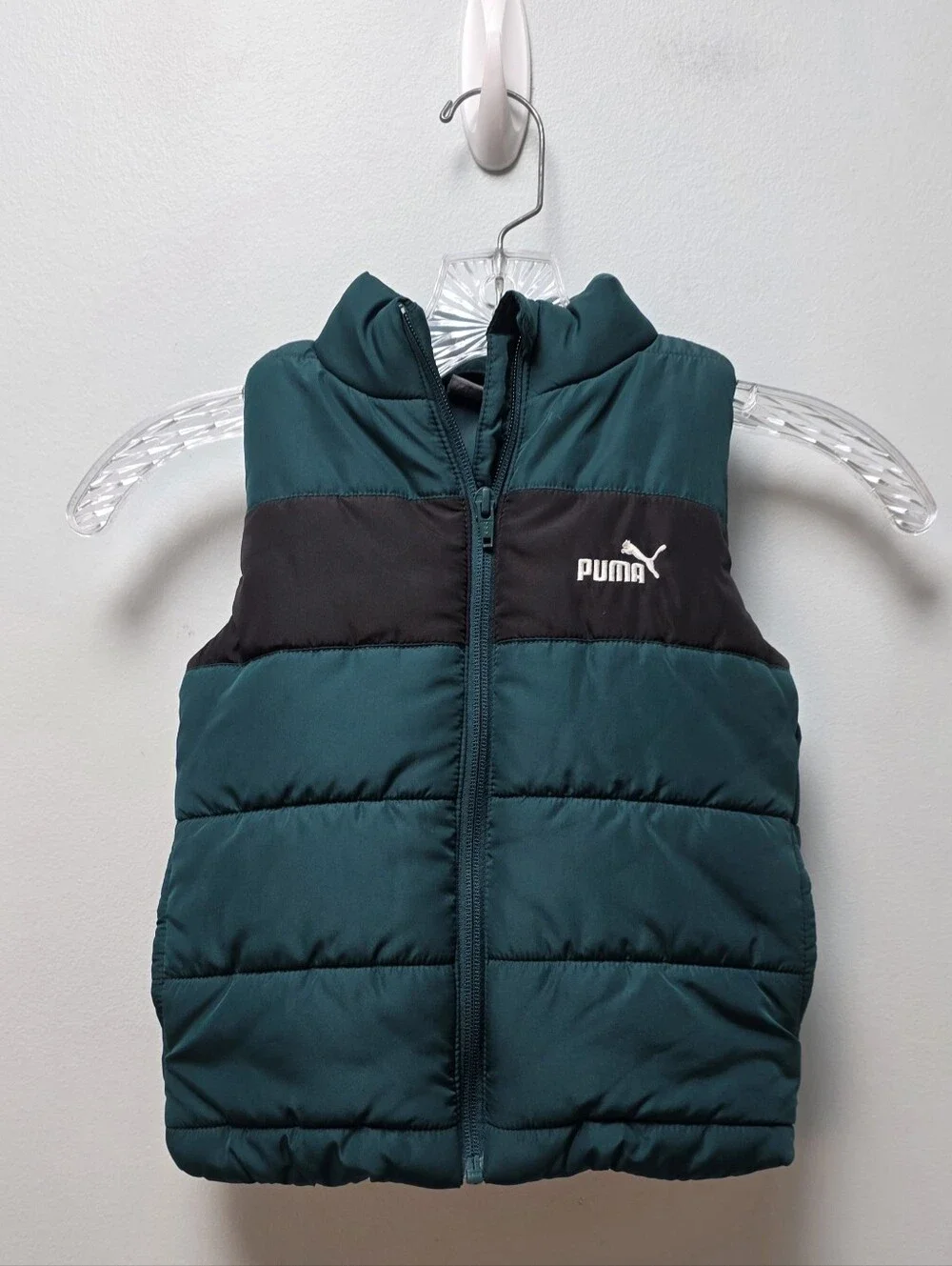 PUMA | Green & Black Puffer Vest, Sz. 4T